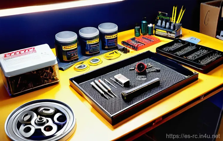 RC카의 속도별 성능 차이 - **Prompt 2: "A powerful, rugged RC off-road buggy in mid-air, having just launched off a dirt jump o...