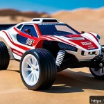 RC카 구매 시 주의점 - A beginner-level RC car designed for recreational use, featuring a lightweight plastic chassis in br...